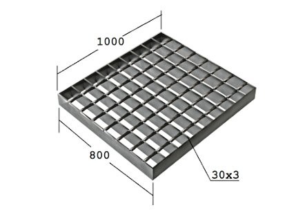 СТРОМ СТИЛ SP 34х38/30х3 Zn 800х1000 мм Сетки