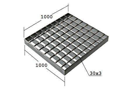 СТРОМ СТИЛ SP 34х38/30х3 Zn 1000х1000 мм Сетки