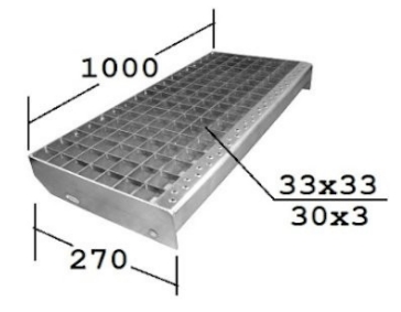СТРОМ СТИЛ P 33х33/30х3 Zn 1000х270 мм Каркасы металлоконструкций